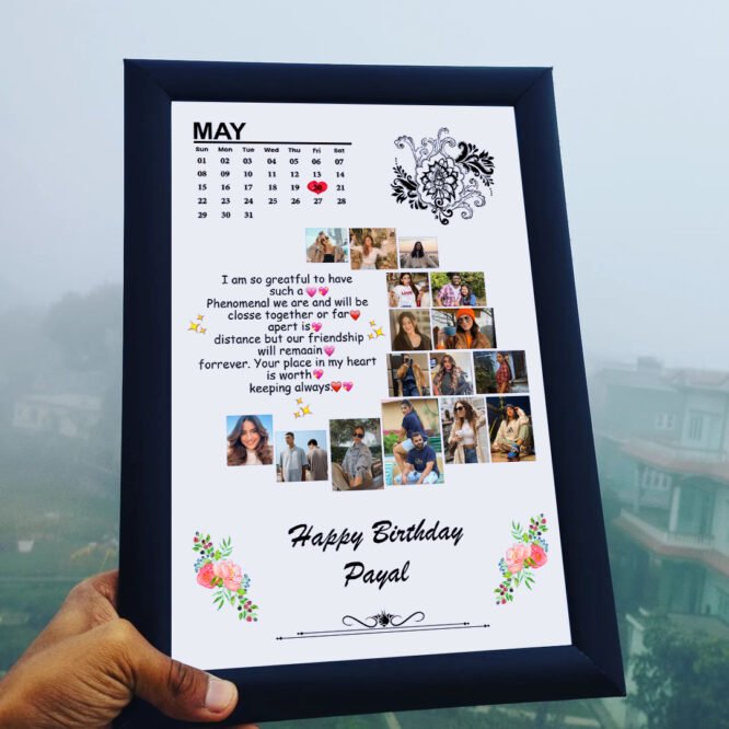 Moon Shape White Personalized Photo Frame - Image 9